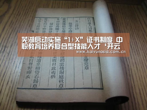芜湖启动实施“1+X”证书制度 中职教育培养复合型技能人才‘开云热门赛事’(图3) 开云比分